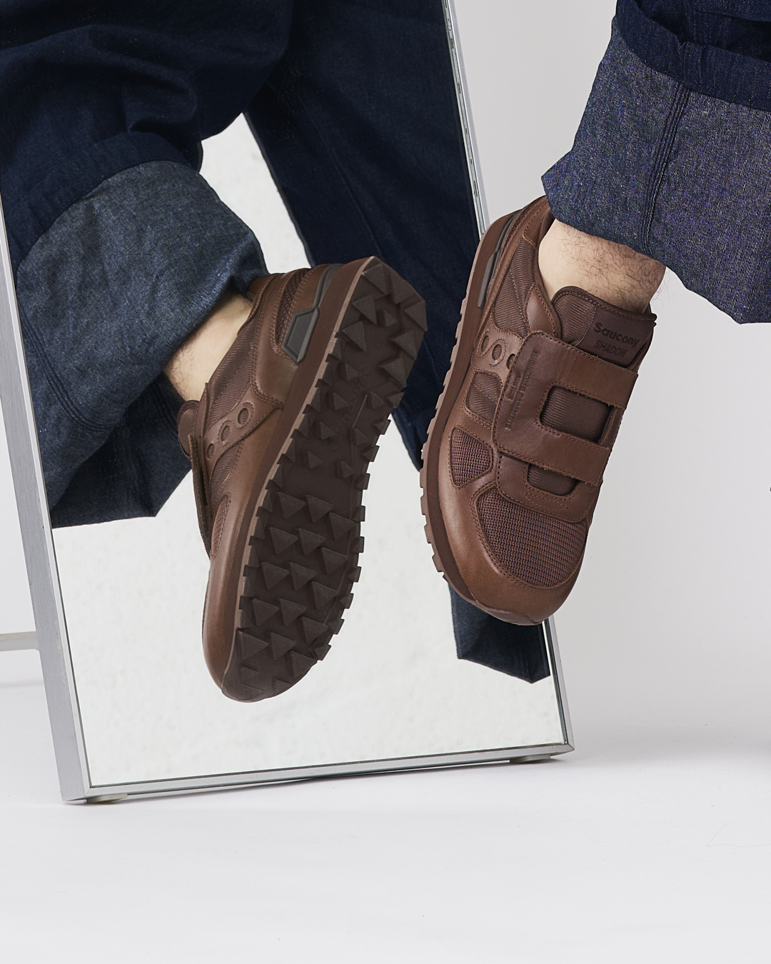 Engineered Garments x Saucony – Shadow Original Velcro. Available Friday, April 10.